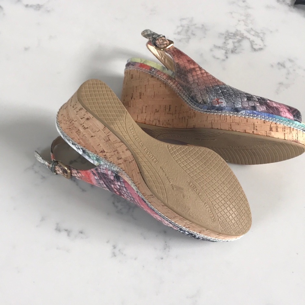 Stuart Weitzman Multi Colored Wedge Sandals - image 5